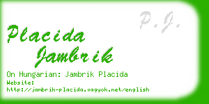 placida jambrik business card